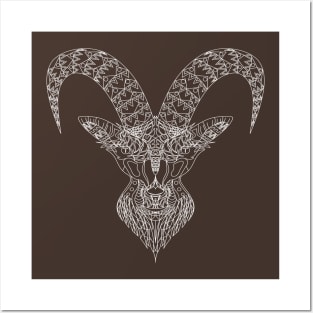 the goat in the mantra mandala ecopop Posters and Art